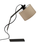 Czarno-beżowa lampa stołowa z metalu HAGA