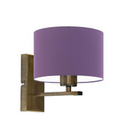 Kinkiet ścienny w stylu art deco ELVORA z fioletowym abażurem