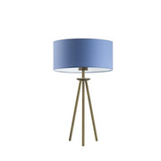 Lampka nocna LED do pokoju dziecka ALTA z niebieskim abażurem