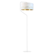 Biała lampa stojąca do salonu glamour TESALLIA GLAM