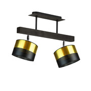 Drewniana lampa sufitowa do salonu w stylu glamour EPIR GLAM z regulacją kąta padania światła