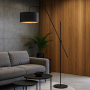 Elegancka lampa stojąca na wysięgniku do salonu BILBAO VELUR