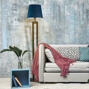 Czarna lampa stojąca do salonu VEGAS VELUR