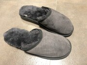 kapcie premium ze skóry owczej - szare Janosik