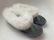 Kapcie góralskie - Bambosze regionalne - Dark Grey Janosik