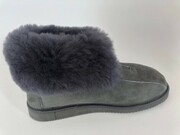 Buty premium ze skóry owczej na zamek - szare Janosik