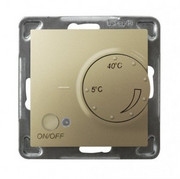 Regulator temperatury Ospel Impresja RTP-1Y/m/28 z czujnikiem podpodłogowym złoty metalik OSPEL