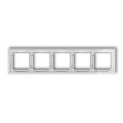 Ramka pięciokrotna Karlik Deco Art 52-0-DRS-5 efekt szkła spód biały ramka transparentna Karlik
