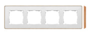 Ramka poczwórna Kontakt-Simon 82 8201640-270 Detail Select Drewno podstawa drewno ramka biała Kontakt-Simon