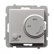 Regulator temperatury Ospel Sonata RTP-1RN/m/38 z czujnikiem napowietrznym srebrny mat OSPEL