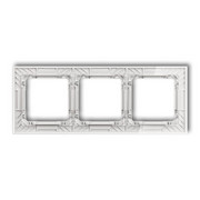 Ramka potrójna Karlik Deco Art 52-0-DRS-3 efekt szkła spód biały ramka transparentna - wysyłka w 24h Karlik