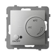 Regulator temperatury Ospel Aria RTP-1U/m/18 z czujnikiem podpodłogowym srebrny OSPEL