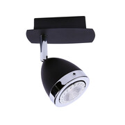Italux Calasa SPL-9372-1A BL plafon lampa sufitowa spot 1x35W GU10 czarny/chrom ITALUX