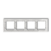 Ramka poczwórna Karlik Deco Art 52-0-DRS-4 efekt szkła spód biały ramka transparentna Karlik