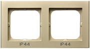 Ramka podwójna Ospel Sonata RH-2R/39 do łączników IP44 szampański złoty OSPEL