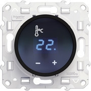 Regulator temperatury Schneider Odace S520509 termostat programowalny z wyświetlaczem z czujnikiem podłogowym czarny Schneider
