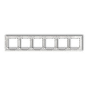 Ramka sześciokrotna Karlik Deco Art 52-0-DRS-6 efekt szkła spód biały ramka transparentna Karlik