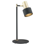 Argon Doria 4257 lampa lampka biurkowa kreślarska stołowa szkolna nowoczesna reflektor 1x15W E27 czarny/złoty - wysyłka w 24h ARGON