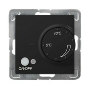 Regulator temperatury Ospel Impresja RTP-1Y/m/33 z czujnikiem podpodłogowym czarny metalik OSPEL