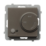 Regulator temperatury Ospel Sonata RTP-1R/m/40 z czujnikiem podpodłogowym czekoladowy metalik OSPEL
