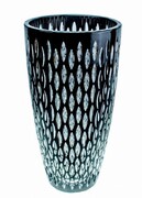 Czarny kryształowy wazon 20 Pestka MaRika