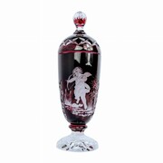 Grawerowany rubinowy kryształowy puchar MaRika