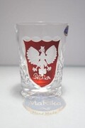 Kryształowy kieliszek do wódki z wygrawerowanym orłem Polskim 80ml MaRika