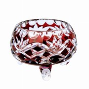 Rubinowa kryształowa owocarka 8 Ananas MaRika