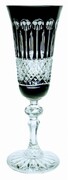 Czarne kryształowe kieliszki do szampana 150ml Paris 6 sztuk MaRika