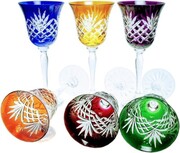 Kolorowe kryształowe kieliszki do wina 170 ml Ananas MaRika