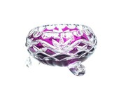 Lila kryształowa owocarka 10 cm Ananas MaRika