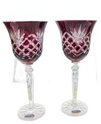 Ekskluzywny Komplet 2 Rubinowych Kieliszków Kryształowych – Kolekcja Ananas (280 ml) MaRika