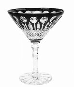 Czarne kryształowe kieliszki do Martini Francuskie 6 sztuk MaRika