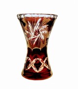 Rubinowy kryształowy wazon X 18 Młynek MaRika