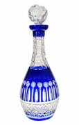 Kobaltowa kryształowa karafka na wino 700 ml Francuski MaRika