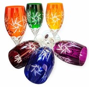 Kolorowe Kryształowe kieliszki do Piwa 500 ml Młynek Oliwka MaRika