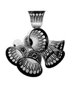 Czarne kryształowe Rymery 280 ml Paris 6 szt MaRika