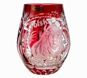 Rubinowy grawerowany kryształowy kufel MaRika