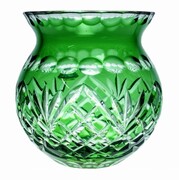 Szmaragdowy kryształowy wazon 16 cm Ananas MaRika