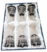 Czarne kryształowe kieliszki do wina 170 ml Francuskie MaRika