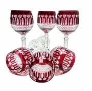 Rubinowe kryształowe Remery 280 ml Paris 6 szt MaRika