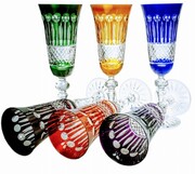 Kolorowe kryształowe kieliszki do szampana 150ml Paris 6 sztuk MaRika