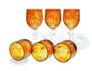 Kryształowe kieliszki do sherry z wygrawerowanym motywem winogron 75ml MaRika