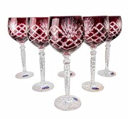 Rubinowe kryształowe Rymery 280 ml Ananas 6 sztuk MaRika