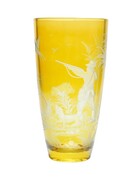 Bursztynowy grawerowany wazon Myśliwski MaRika