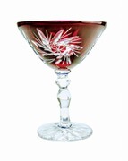 Rubinowe kryształowe kieliszki do Likieru 60 ml Młynek Oliwka MaRika