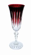 Rubinowe kryształowe kieliszki do szampana 150ml Linia 2 sztuki MaRika