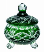 Szmaragdowa kryształowa bomboniera 10 cm Ananas MaRika