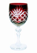 Rubinowe kryształowe kieliszki do wina 170ml Ananas 6 sztuk MaRika