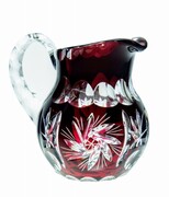 Rubinowy kryształowy dzbanek 100 ml Młynek Oliwka MaRika